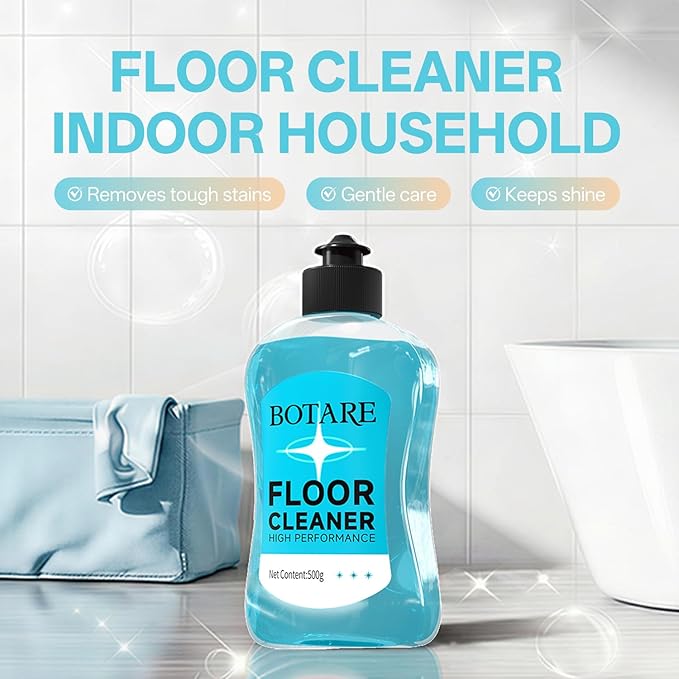 Floor Cleaner Liquid for Mopping, Household Deep Cleaning Solution for Wood,Hardwood,Tile,Laminate,Marble & Porcelain & Bathroom,Ocean Scent,17.6 Fl Oz Each(2 Bottles+1 Cleaning Cloth)