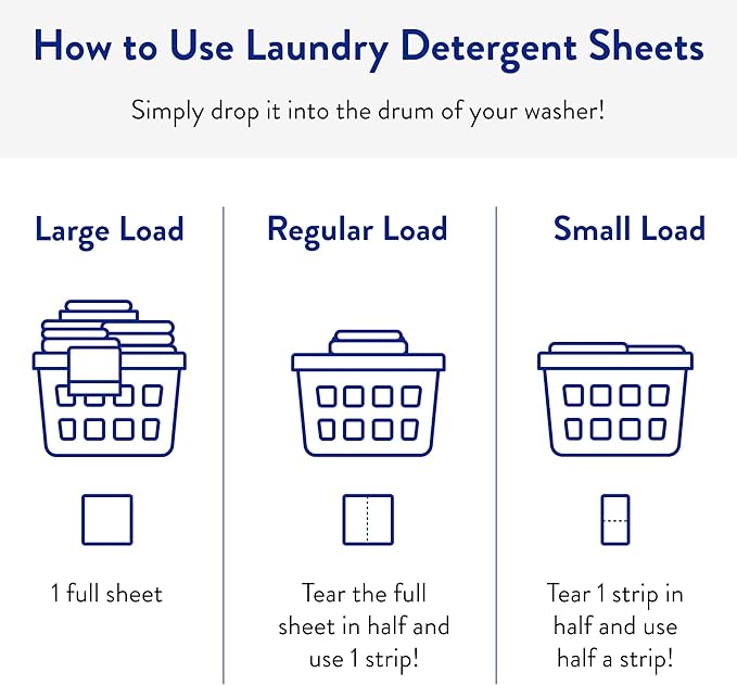 The Clean People Laundry Detergent Sheets - Laundry Soap - Ultra Concentrated, Recyclable Packaging, Stain Fighting - Lavender, 384 Pack