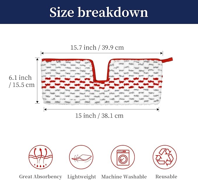 2 Pack Microfiber Spray Mop Pads Compatible with O-Cedar Promist Max Reusable Spray Mop Refills Dust,Dual-Action Washable Flip Pads Replacement for Dry Wet Floor Cleaning