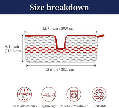 2 Pack Microfiber Spray Mop Pads Compatible with O-Cedar Promist Max Reusable Spray Mop Refills Dust,Dual-Action Washable Flip Pads Replacement for Dry Wet Floor Cleaning