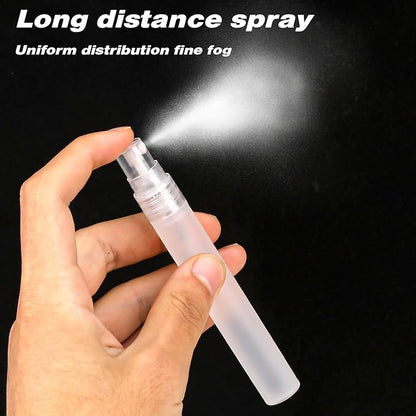 Mozeat Lens 6 PCS 10ml Mini Spray Bottle Plastic Portable Travel Bottle Fine Mist Refillable Mini Perfume Sample Bottles Clear Plastic Spray Bottle Empty for Cleaning Travel Essential Oils