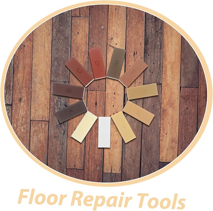 11pcs Wood Floor Repair Wax Blocks Easy Scratch Repair for Hardwood Laminate Vinyl Natural Color Protection for Furniture Flooring