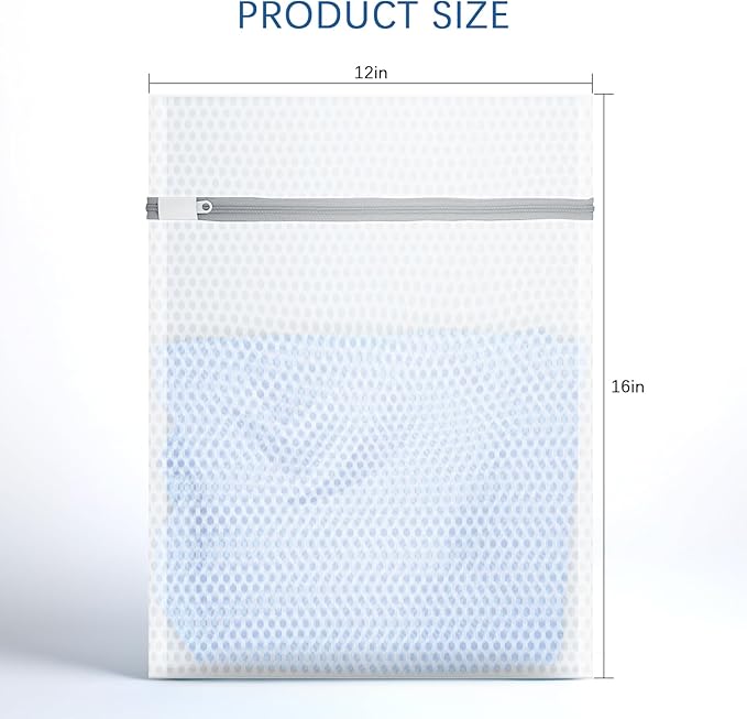 3Pcs Honeycomb Mesh Laundry Bags for Delicates, 12 x 16 inches Lingerie Bags for Washing Delicates(3 Medium)