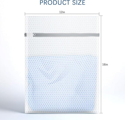 3Pcs Honeycomb Mesh Laundry Bags for Delicates, 12 x 16 inches Lingerie Bags for Washing Delicates(3 Medium)