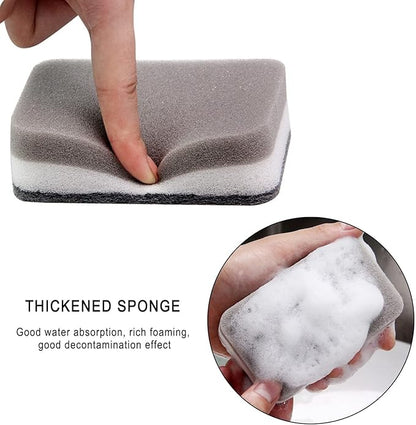 Sponge Individually Wrapped, Kitchen Dishwashing Sponges Bulk, Non Scratch Dishes Scouring Pad, Odor-Free Cleaning Sponge Wipes Scrubber Suitable for Travel Camping Apartments(24 Pack)