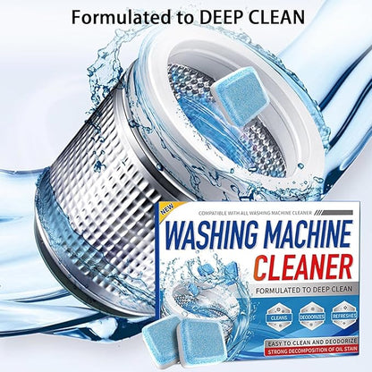 Washing Machine Cleaner Tablets, 24 Pack, 12 Month Supply, Pet-Safe Formula, HE Compatible for Top & Front Load Washers, Septic Safe