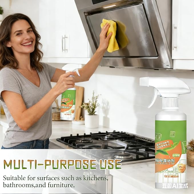 Natural Formula to Household Appliances,10.56oz Electrolyzed Ion Kitchen Cleaner Spray,Kitchen Appliance Cleaner,For Hold,Oven,Stove,Range Hood (1PCS)