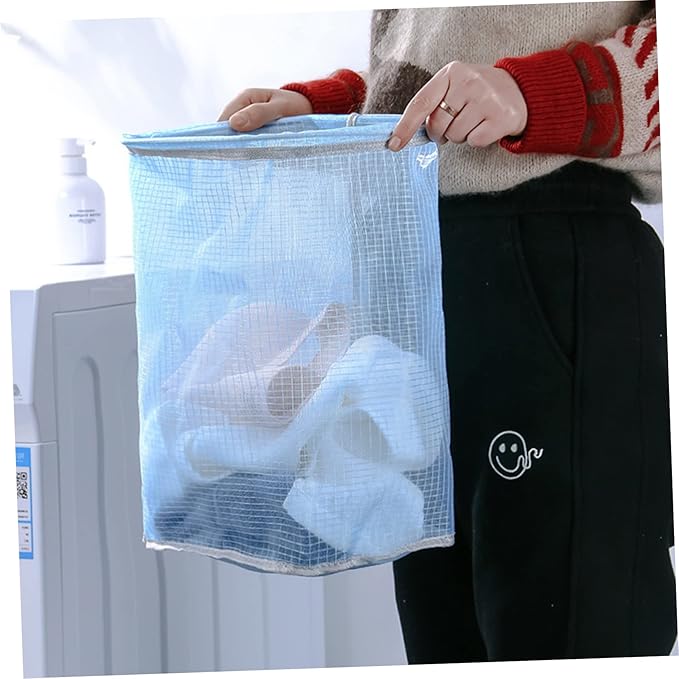 Laundry Basket Wall-mounted Folding Nylon Iron Easy Clean Storage for Bathroom Clothes Organizer