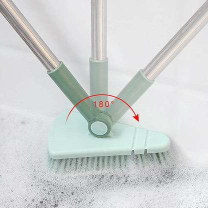 Cleaning Brush with Long Handle Floor Scrubbers for Tub Tile Cleaning Supplies Scrub Brush for Bathroom Bathtub Toilet Floor Kitchen Apartment Essentials forfor Women Men (Green)