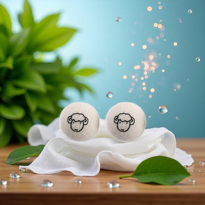 2 Pcs Wool Dryer Balls, Reusable Laundry Balls Softener Washing Fleece Dry Kit Anti-Static Reduce Wrinkles and Save Time Drying Ball,Laundry House Supplies (with Pattern)