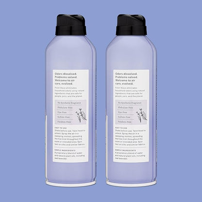Fresh Wave Lavender Odor Eliminator Spray & Air Freshener, 8 oz. | Pack of 2 | Non-Aerosol, Fine Mist | Safer Odor Relief | Natural Plant-Based Odor Eliminator | For Furniture, Fabrics & Trash