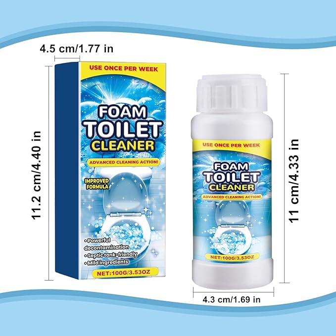 2PCS Foam Toilet Cleaner, 2025 New Toilet Bowl Cleaners, Advanced Bathroom Cleaner for Home, Powerful Instant Cleaneing for Toilets