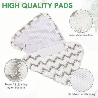 Sgizoku Triangle Steam Mop Replacement Pads for Shark Lift-Away Pro Steam Pocket Mop and Shark Genius Steam Pocket Mop System S3973D S3973 S5003D S6002 Vacuum Cleaner (6 Pack)