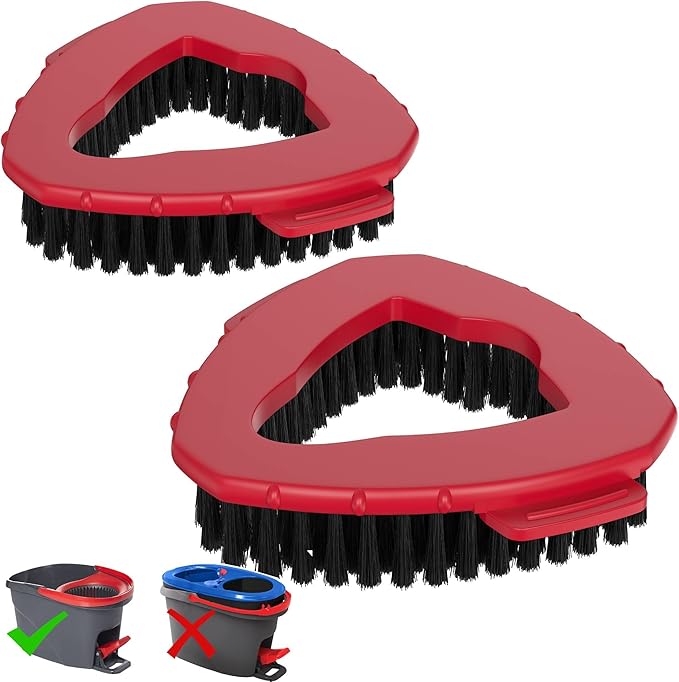 Aifacay Scrub Brush Head Compatible with O-Cedar EasyWring 1-Tank System, Hard-Bristle Spin Mop Scrubber Replacement Head Attachment for Floor, Deck, Bathroom, Tile & Kitchen Deep Cleaning