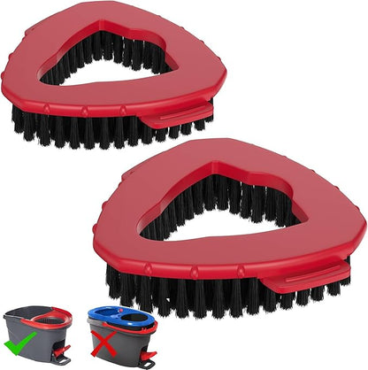 Aifacay Scrub Brush Head Compatible with O-Cedar EasyWring 1-Tank System, Hard-Bristle Spin Mop Scrubber Replacement Head Attachment for Floor, Deck, Bathroom, Tile & Kitchen Deep Cleaning