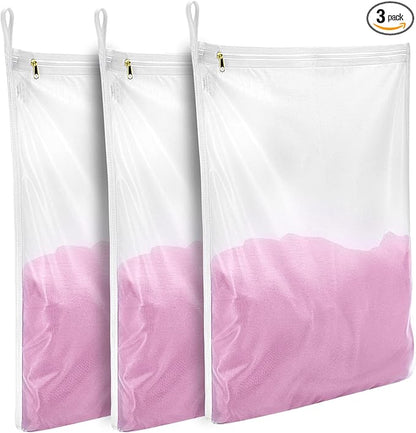 GOGOODA Delicates Laundry Bags, Fine Mesh Wash Bag for Lingerie, Underwear, Bra, Silk, Socks with Hanging Loop