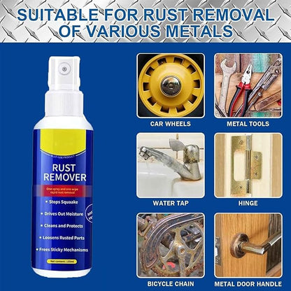 Wangle Rust Remover, 2026 Upgrade Anti-Rust Spray, Multi-Functional Quick-Acting 𝐑ust 𝐑emoval 𝐒pray, Anti-Rust Lubricant Spray & Rust Remover, For Metal, Vehicles (3 pcs)
