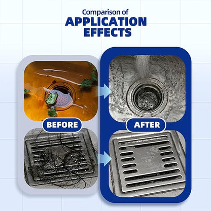 Liapu 2pcs Drain Clog Remover, Pipeline Dredging Agent, Powerful Quick Cleaning Drain Toilet Cleaner Tool, Unclog Toilet Clog And Kitchen Sink Pipe Unblocker Powder