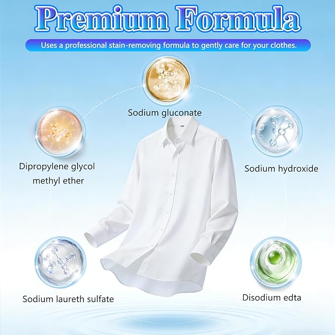 Non Ionic Clothing Emulsifier Stain Remover, Stain Remover For Clothes Laundry, Portable Dry Cleaning Stain Removal Spray, Active Enzyme Laundry For Clothes (2pcs)
