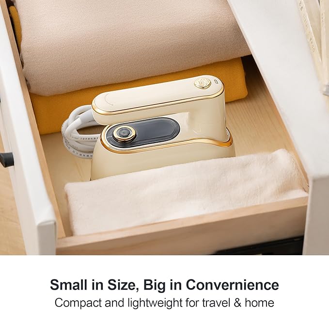Travel Steamer for Clothes Portable Rotary Garment Iron 1200W Small Travel Steam Iron for Home, Dorm, College, 150ml Water Tank, Foldable Wrinkle Remover 120V, 1 Piece