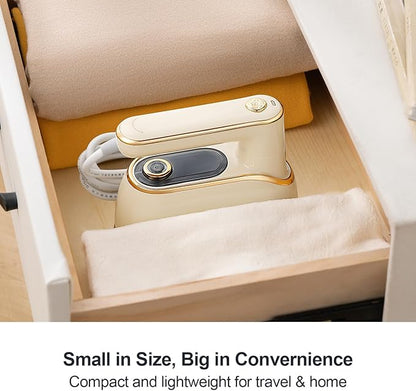 Travel Steamer for Clothes Portable Rotary Garment Iron 1200W Small Travel Steam Iron for Home, Dorm, College, 150ml Water Tank, Foldable Wrinkle Remover 120V, 1 Piece