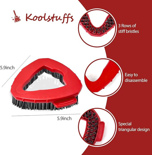 Scrub Brush, 2 Pcs Spin Mop Scrub Brush Head Compatible for EasyWring 1-Tank System, Hard Bristle Cleaning Brush for Bathroom, Kitchen, Tub and Tile