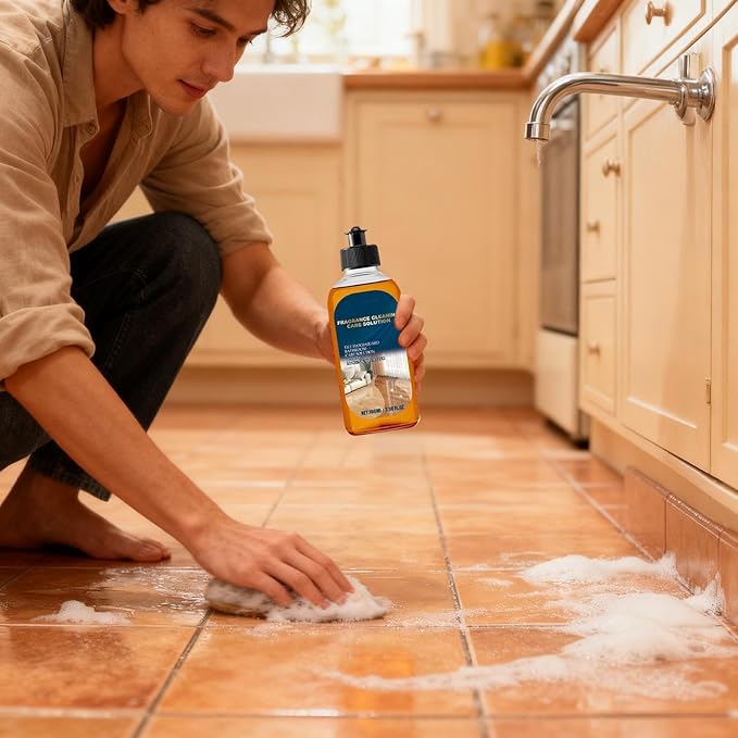 Liquid Floor Mopping Cleaner, 3.38 FL.oz Fragrance Odor Remover, for Wood, Tile, Laminate, Home, Office, Kitchen, Bathroom, Deep Cleaning, Freshed Smell