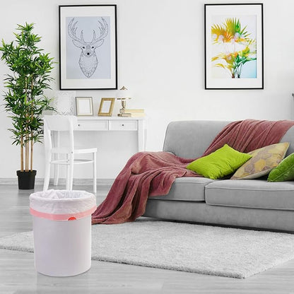 Magesh 4 Gallon Small Drawstring Trash Bags, White (Drawstring-4Gal150)