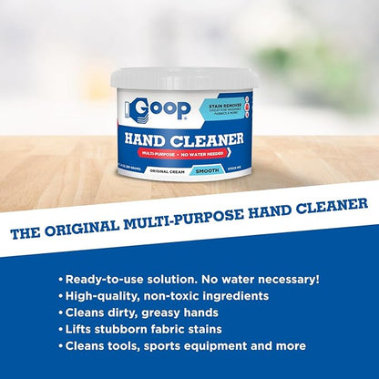 GOOP Original Multi-Purpose Waterless Hand Cleaner and Stain Remover - 14 oz Can (Pack of 2)