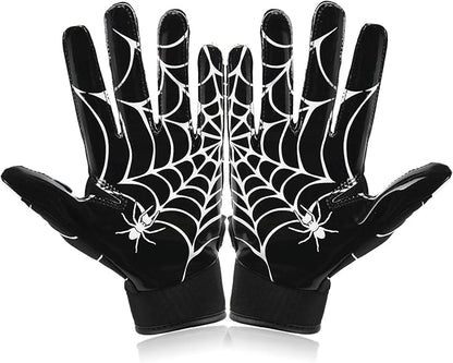 Kids Football Gloves Youth Enhanced Grip Silicone Wide Receiver Gloves