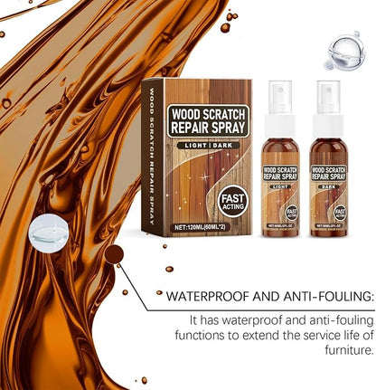 Instant Fix Scratch Remover - Wood Scratch Repair Spray, Quick Solution | Powerful Floor Polish and Restorer Enhancing Natural Shine, Eliminating Scratches and Creating A Protective Barrier