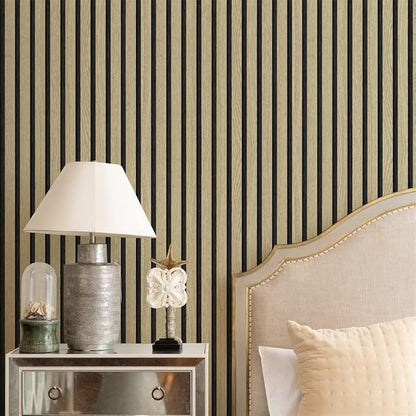 myforHD Wallpaper Peel and Stick Wood Grating Stripe Self-Adhesive Wallpaper Faux Wood Contact Paper Wood Slats Self Adhesive Wall Paper PVC Vinyl Film Removable Waterproof (Wood B, 17.3" x 118")