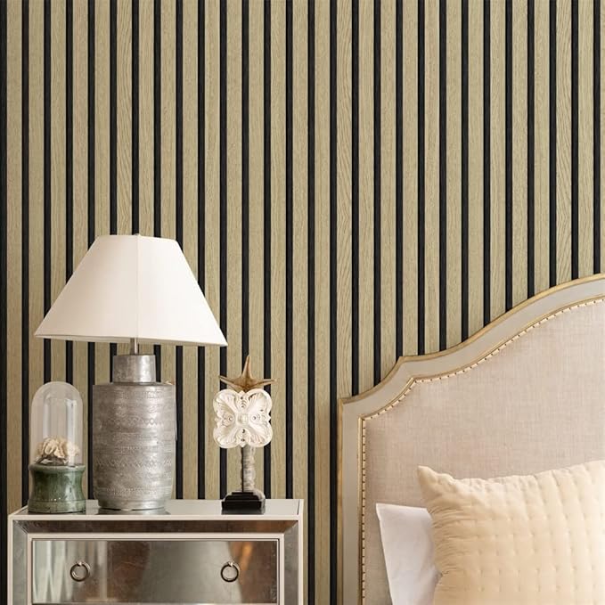 myforHD Wood Grating Stripe Self-Adhesive Wallpaper - Peel & Stick, Removable, Waterproof, PVC Vinyl Film, Multiple Sizes & Designs