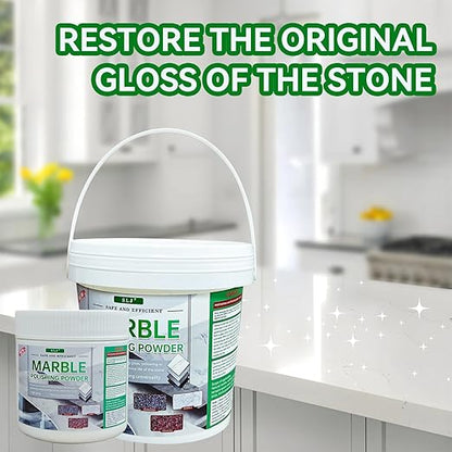 Professional Marble Polishing Powder Granite Polishing Kit Marble Floor Polish – Restore Shine & Remove Dullness, Safe for All Kinds of Stone, Countertops & Floors (1 kg)