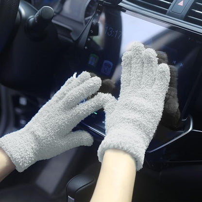 Evridwear Microfiber Gloves for Plant Dusting,Resuable Leaf Cleaning Glove for Houseplants,Blinds,Furniture and Small Objects