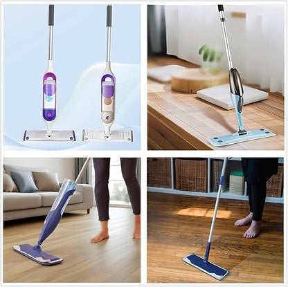 10 Pcs Reusable Mop Pads,16 Inch Microfiber Wet Dry Floor Clean Mop Pad Refill Compatible with Swiffer PowerMop Bona Mop & Other 13-16 Inch Spray Mop