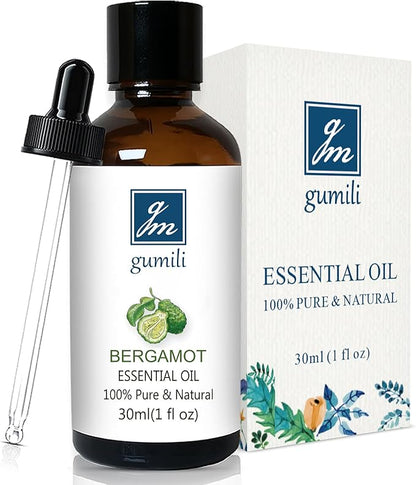 GM Gumili Bergamot Essential Oil 1 Oz - 100% Pure Bergamot Oil for Diffuser, Skin & Body - Natural Citrus Oil