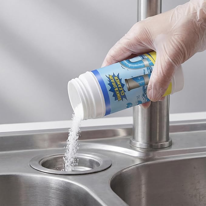 2PCS Sink and Drain Cleaner Powder for Kitchen and Bathroom Sinks Shower Tub - Drain Clog Remover Unclogging Cleaner for Daily Cleaning (2)