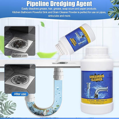 Sink Drain Cleaner, Powerful Pipeline Dredging Agent, Drain Clog Remover for Unclogs Bathroom and Kitchen Sinks, Drains (1PCS)