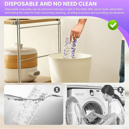 25 Pack Disposable Mop Pads for PowerMop™ Multi-Surface Floor Mop, Mopping Pad Refills for Floor Cleaning