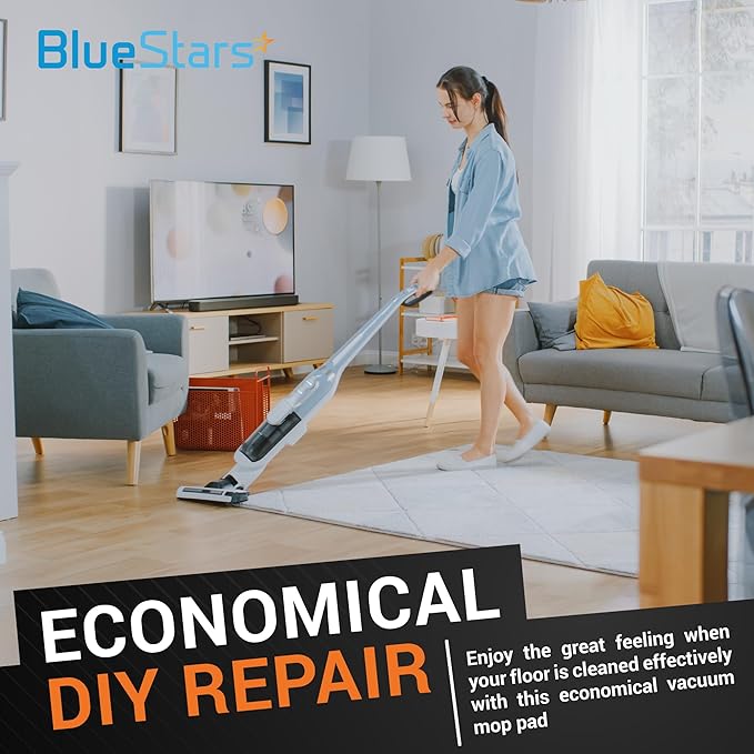 BlueStars [Upgraded] Steam Mop Pads Replacement Compatible with Black and Decker Steam Mop SM1600, SM1610, SM1620, HSMC1321, HSMC1321APB, HSMC1361SGP, BDH1855SM, BDH1760SM, SMP20 - Pack of 3
