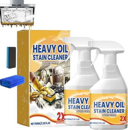 Kitchen Heavy Oil Cleaner,Clean Up Kitchen Oil Stains, All Purpose Kitchen Heavy Oil Cleaning Agent, Powerful Clean Kitchen Oil Stains Spray, Oil Enemy Foaming Cleaner (2 pcs)