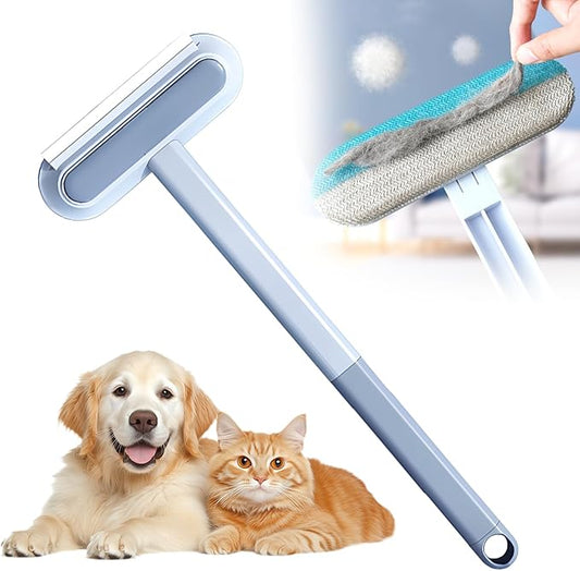 Pet Hair Remover, 2025 Upgraded Washable Lint Brush Cat Hair Remover, Pet Hair Remover for Furniture, Reusable Long Handle Dog and Cat Hair Remover Brush, Multifunctional Hair Removal Brush (1)