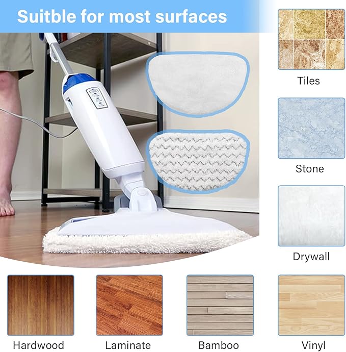 12 Pack 1940 Steam Mop Replacement Pads for Bissell Powerfresh Steam Mop 1940 1440 1806 1544 2075 2685A 2814 Series, Model 19402 19404 19408 19409 1940A 1940F 1940Q 1940T 1940W B0006 B0017 2075A 15441