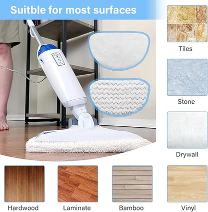 12 Pack 1940 Steam Mop Replacement Pads for Bissell Powerfresh Steam Mop 1940 1440 1806 1544 2075 2685A 2814 Series, Model 19402 19404 19408 19409 1940A 1940F 1940Q 1940T 1940W B0006 B0017 2075A 15441