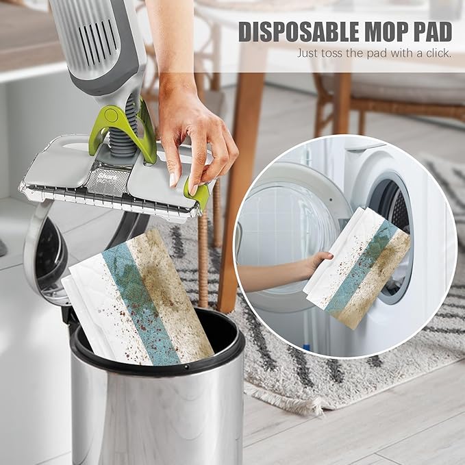 Disposable Mop Pad Refills compatible with Shark VACMOP Pro, 10 Pack, for VM252, VM200, VM190, VM250, VM251, VM200C, VM252C, QM250, VC205