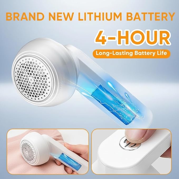 Pilling Remover, Fabric Shaver Rechargeable & Lint Remover Electric Clothes Shaver with Safety Lock 1200mAh Tool for Sweaters, Blankets, Couches