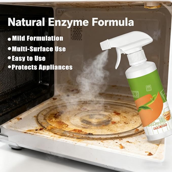 XIRUJNFD Natural Enzyme Formula to Household Appliances, Electrolyzed Ion Kitchen Cleaner Spray, Multi-Purpose Cleaner for Hold, Oven, Stove, Range Hood, Easy Cleaning Household Items (1)