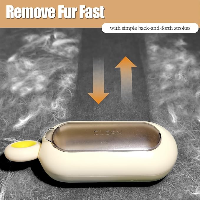 Lint Roller Resuable for Clothes, Magic Self- Cleaning Pet Hair Remover for Cats Dogs Fur, Portable Washable Pet Hair Removal Tool Brush for Curtain, Carpet, Bedding, Sofa, Couch, Yellow