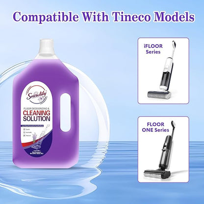 84.53 FL OZ/ 2.5 L Lavender Scent Floor Cleaning Solution Compatible with Tineco，No Residue & Long-lasting Fragrance, Floor Cleaner Refill for All Robot Vacuums & Cordless Floor Washers/Mop Vacuums